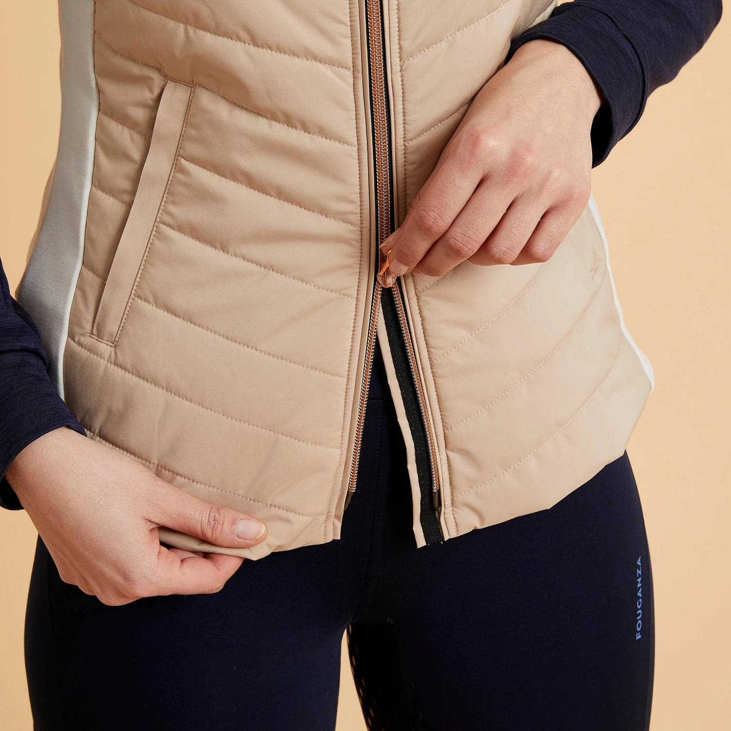 Women's Sleeveless Horse Riding Down Jacket 500 - Image 17