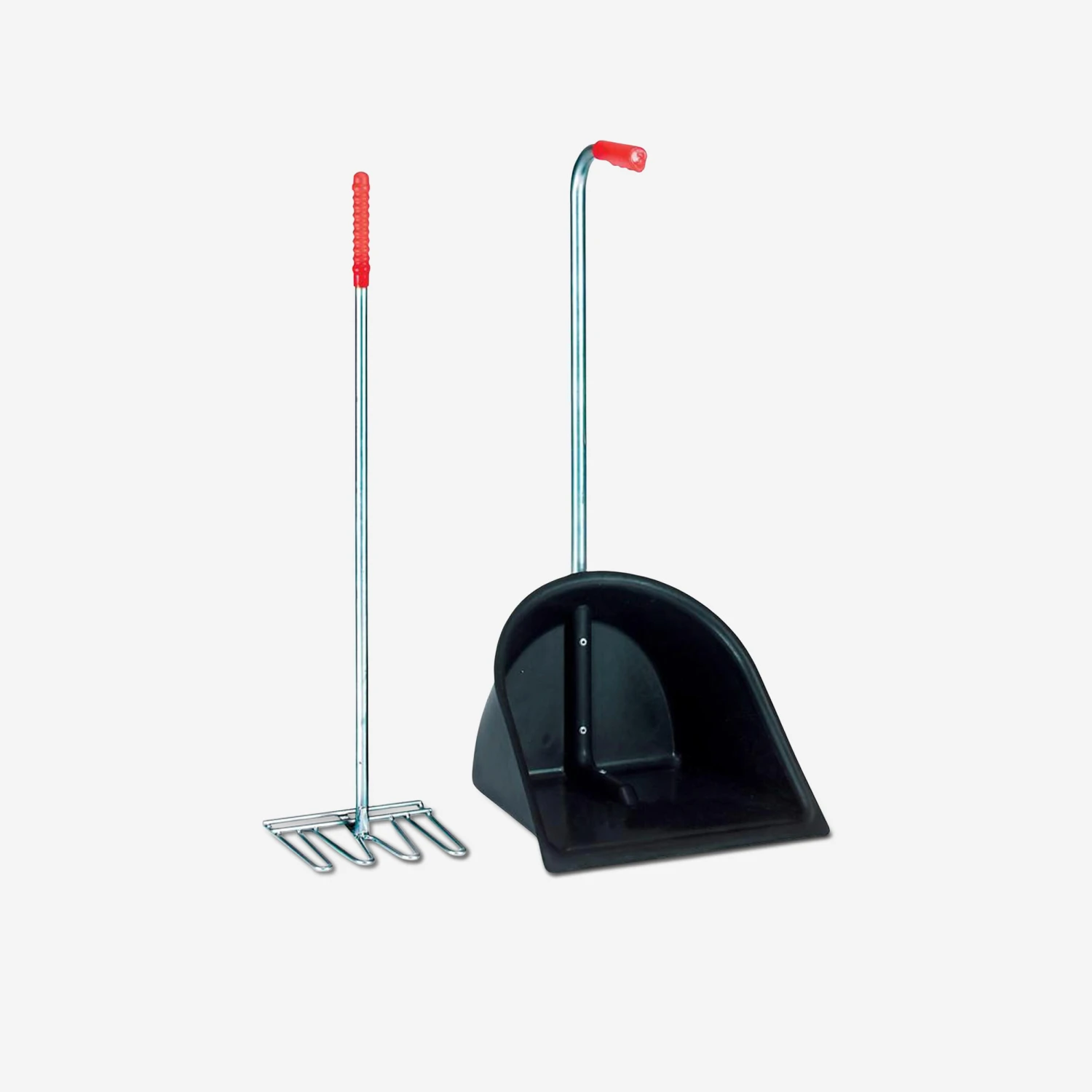 Horse Riding Manure Shovel And Rake - Black