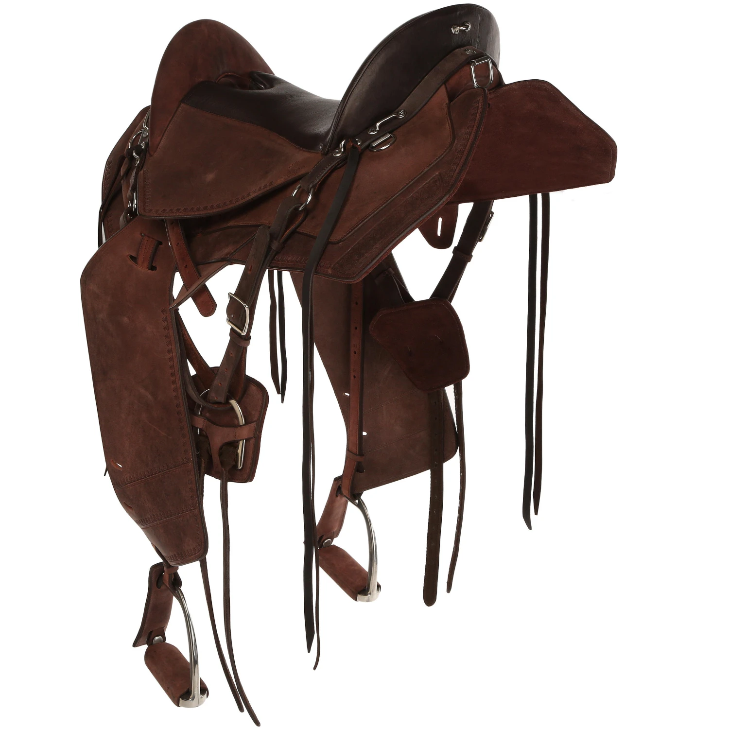 Horse Riding Hacking Saddle For Horse Escape - Brown - Image 3