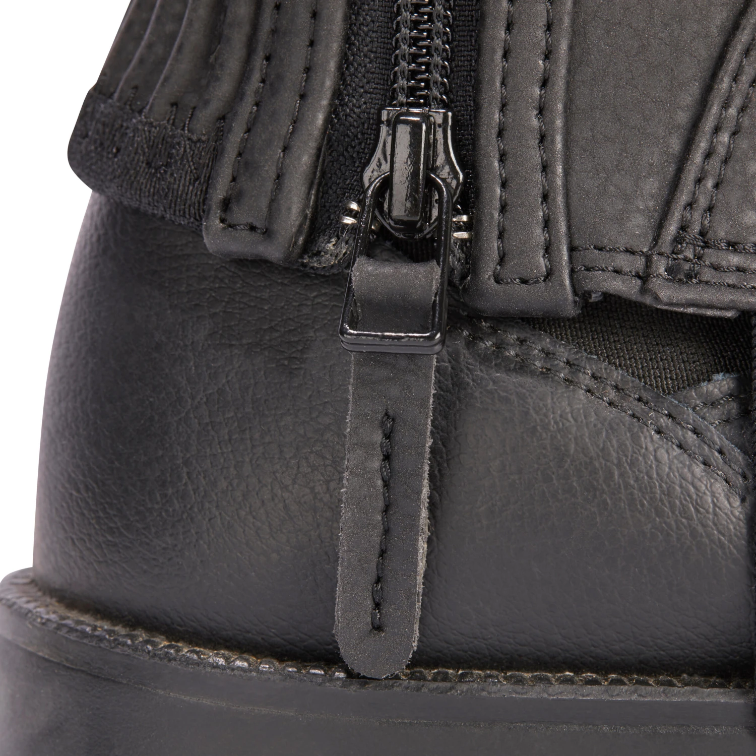 Kids' Horse Riding Leather Half-Chaps With Gusset 500 - Image 6