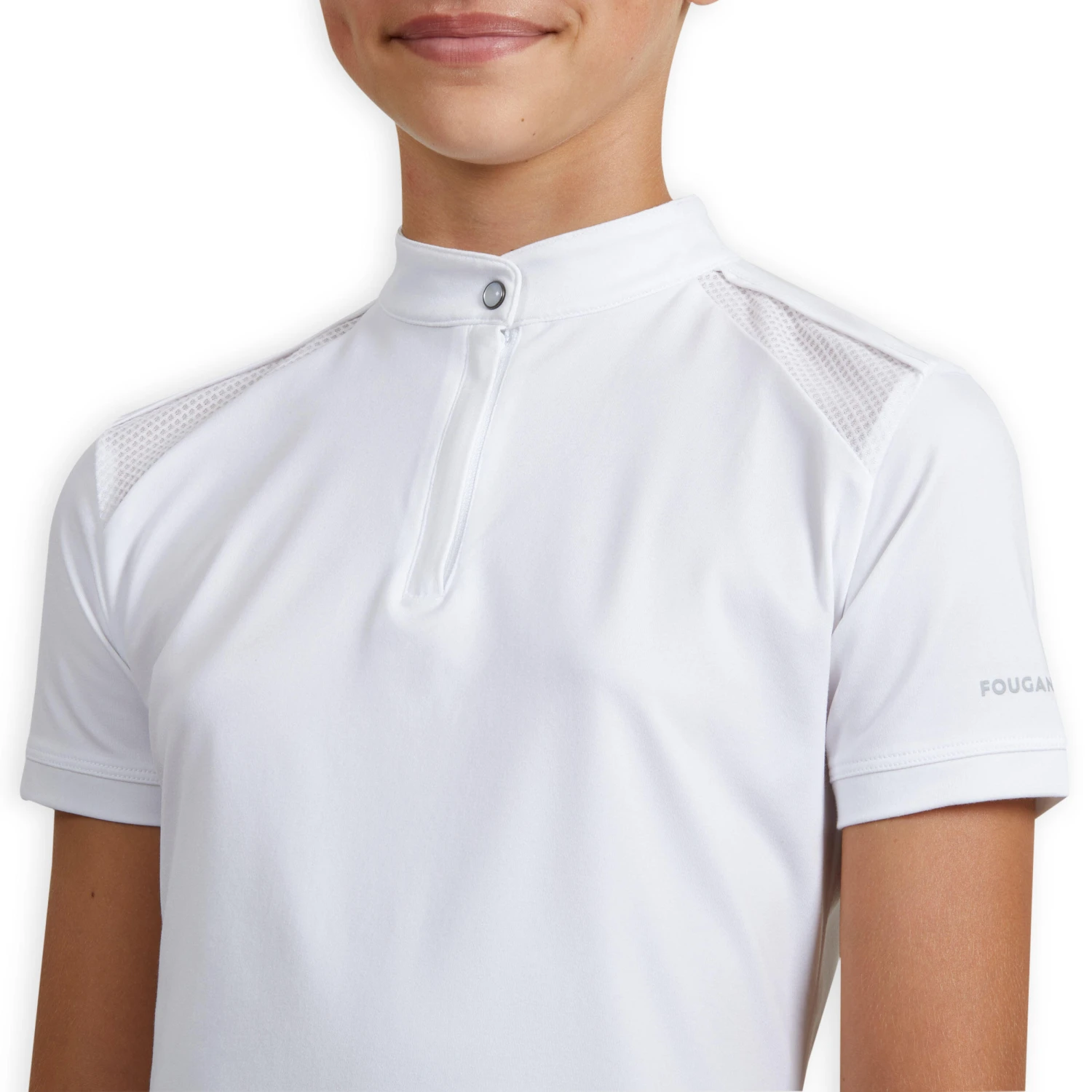 Girls' Short-Sleeved Horse Riding Show Polo Shirt 500 - Image 5