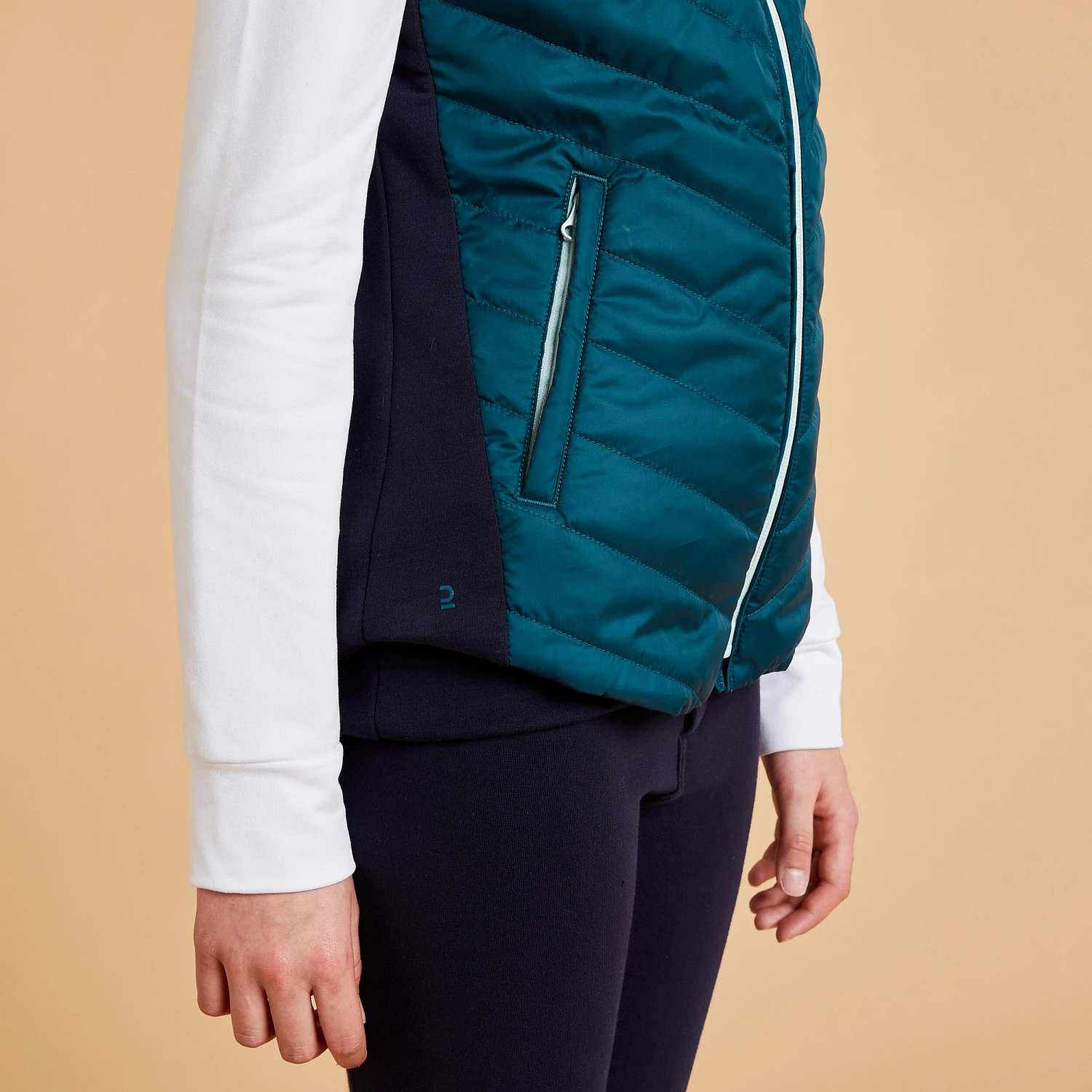 Kids' Sleeveless Horse Riding Padded Jacket 500 - Image 4