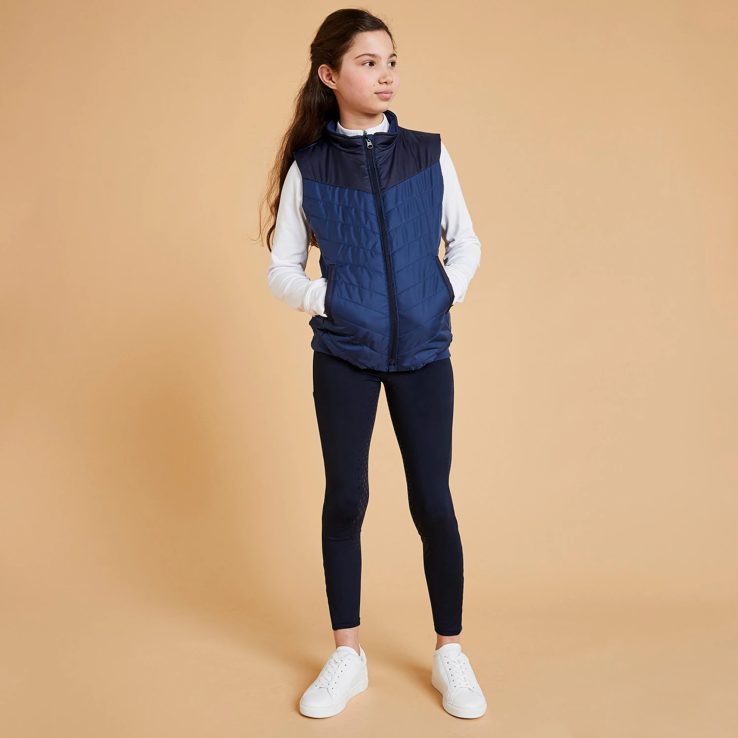 Kids' Sleeveless Horse Riding Padded Jacket 500 - Image 8