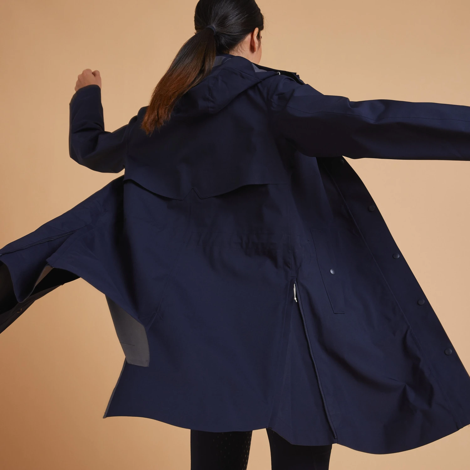 Women's Long Waterproof Horse Riding Jacket - Image 6