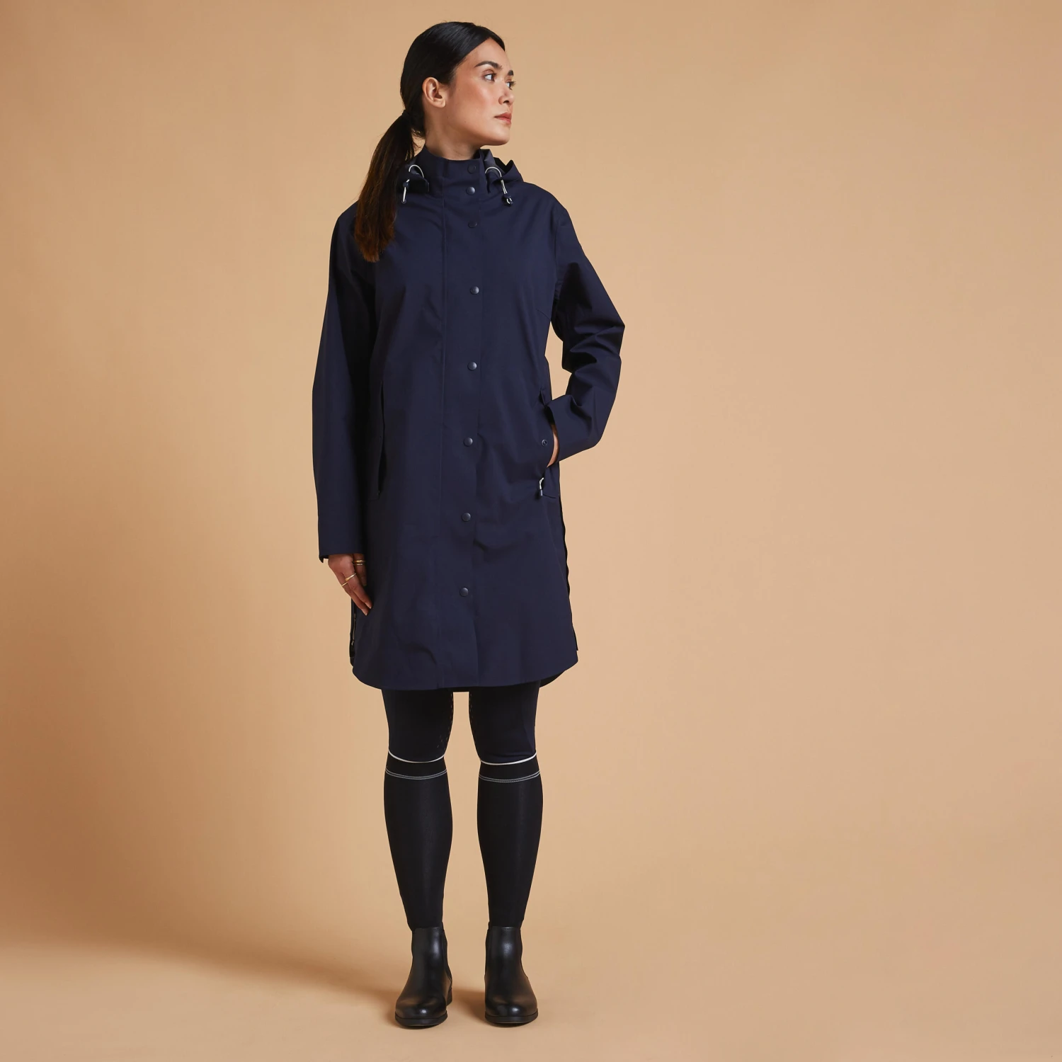 Women's Long Waterproof Horse Riding Jacket - Image 2