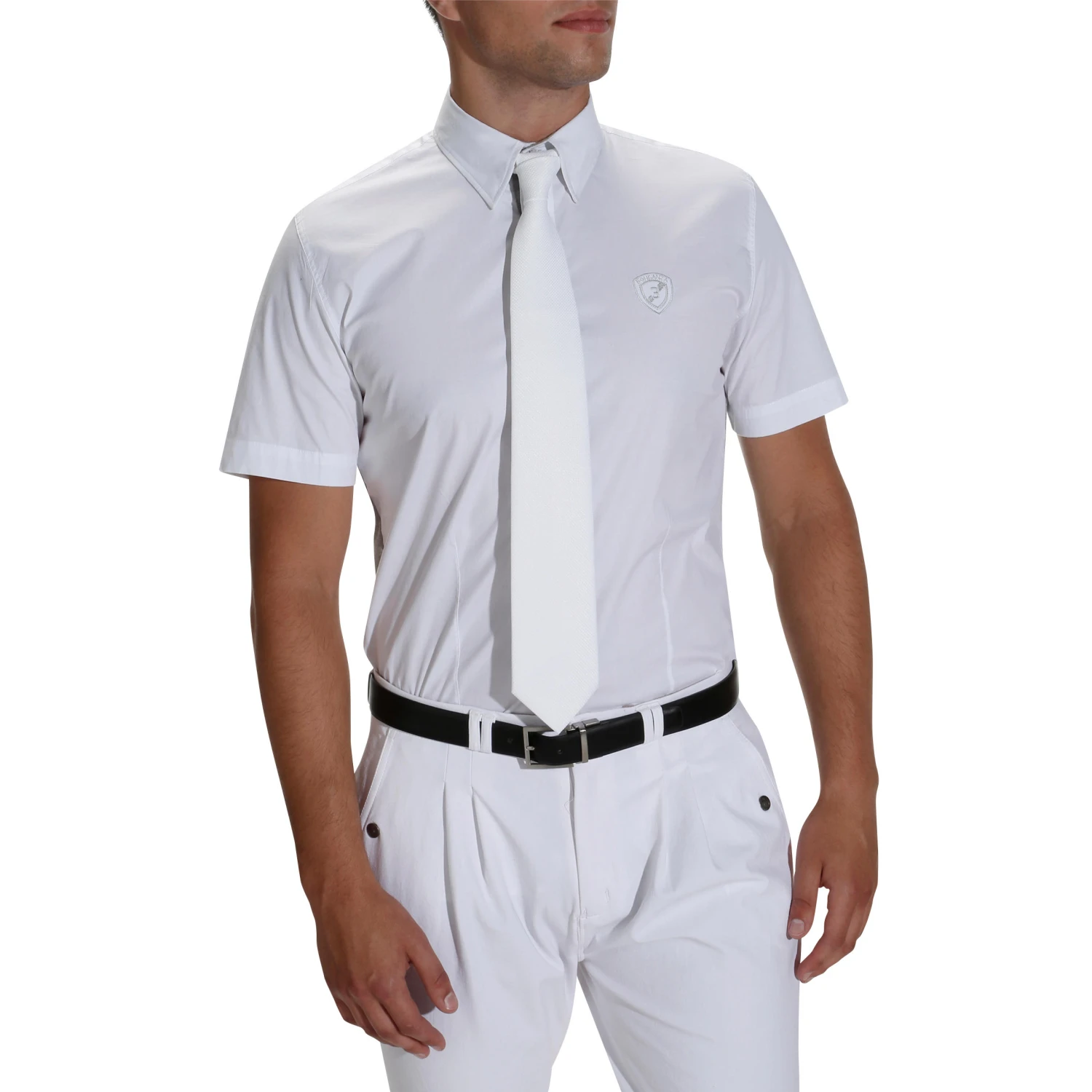 Horse Riding Short-Sleeved Dual-Material Competition Shirt - Image 2