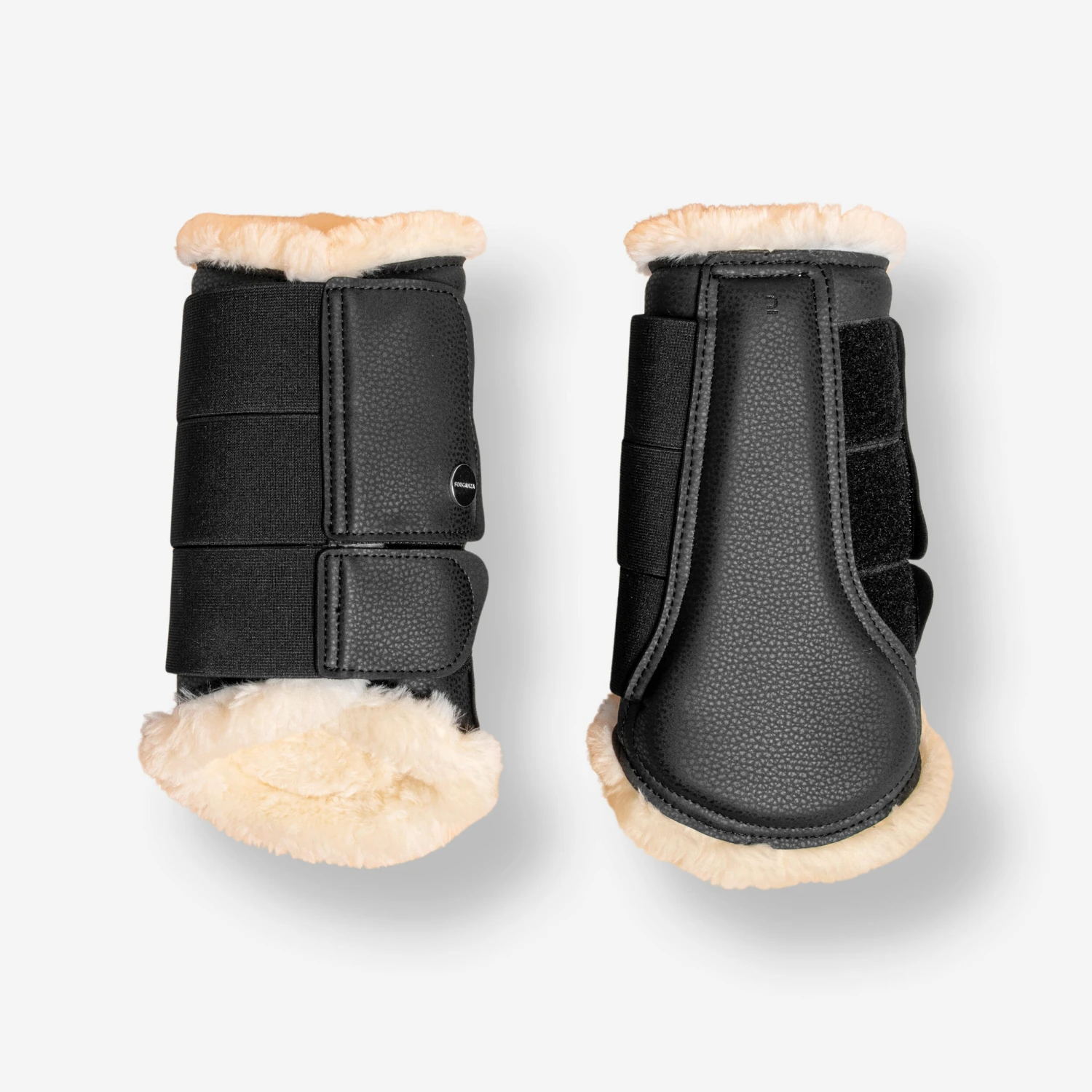Horse Riding Synthetic Sheepskin Brushing Boots For Horse 500 Twin-Pack - Image 6