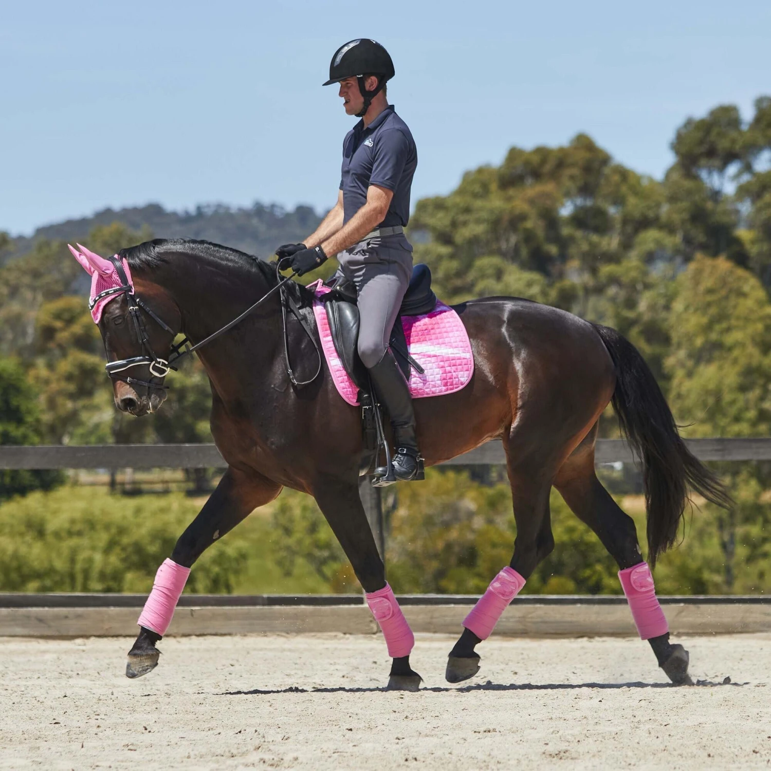 Weatherbeeta Prime Marble Horse Dressage Saddlepad (Purple) - Image 3