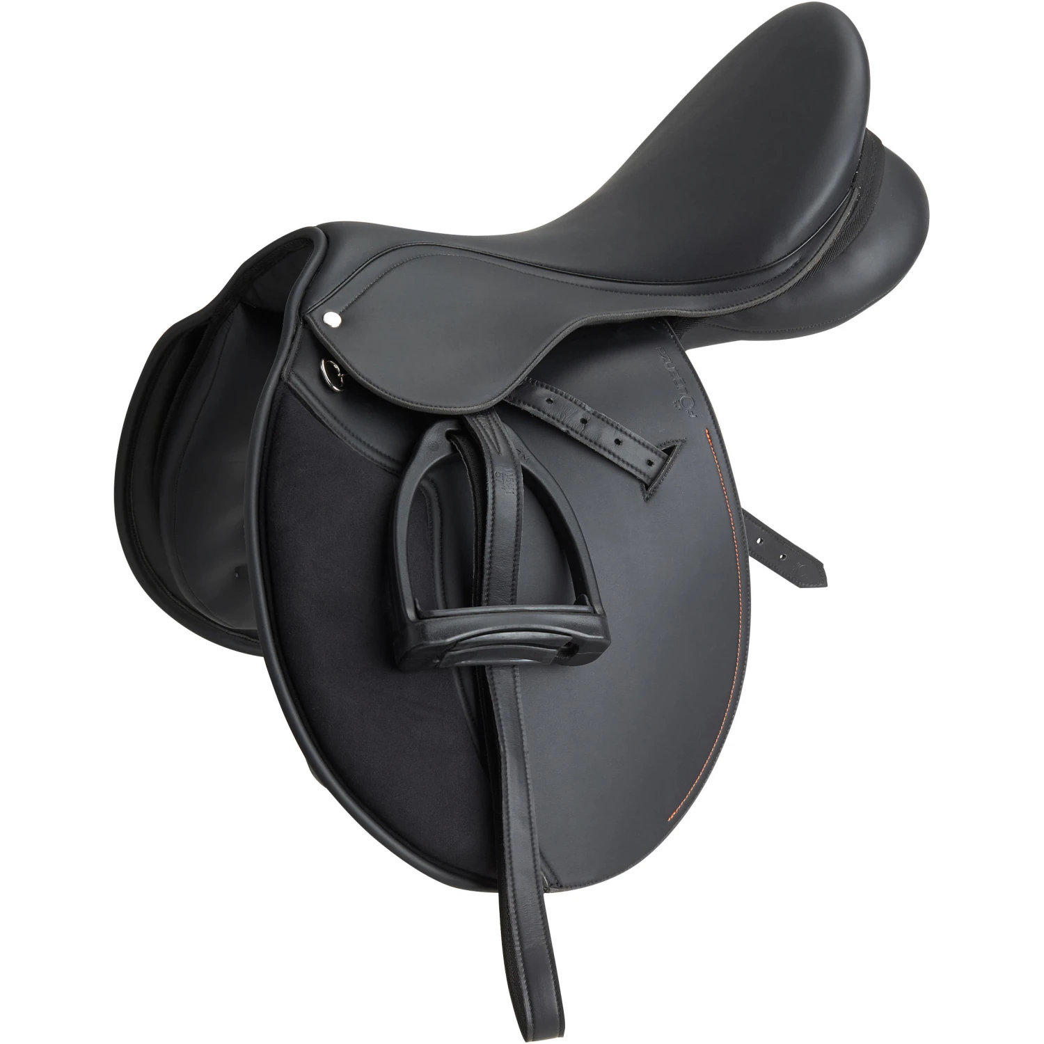 Synthia Horse Riding Synthetic All-Purpose 16"5 Saddle For Horse & Pony - Black