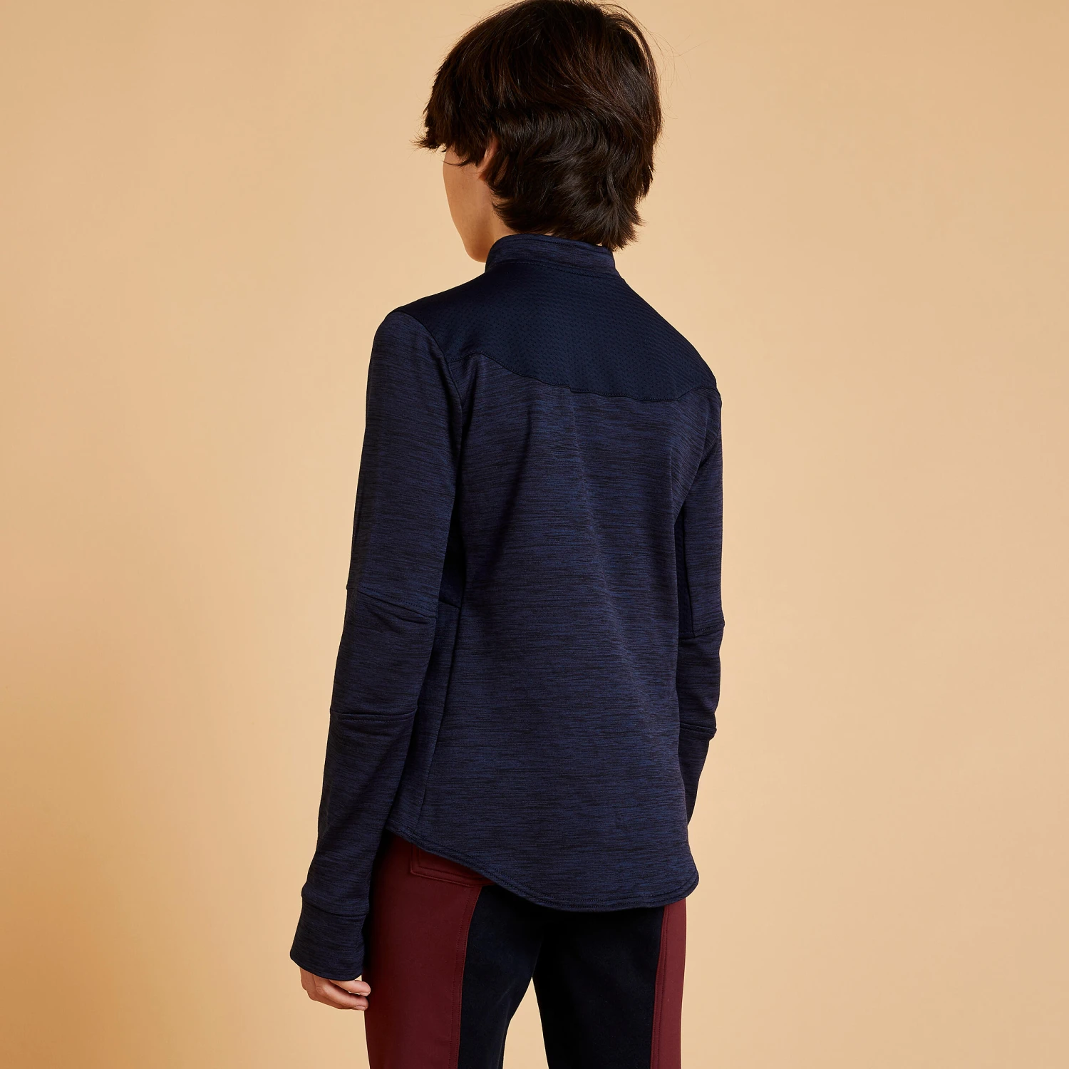 Kids' Horse Riding Long-Sleeved Warm Polo Shirt 500 - Image 4