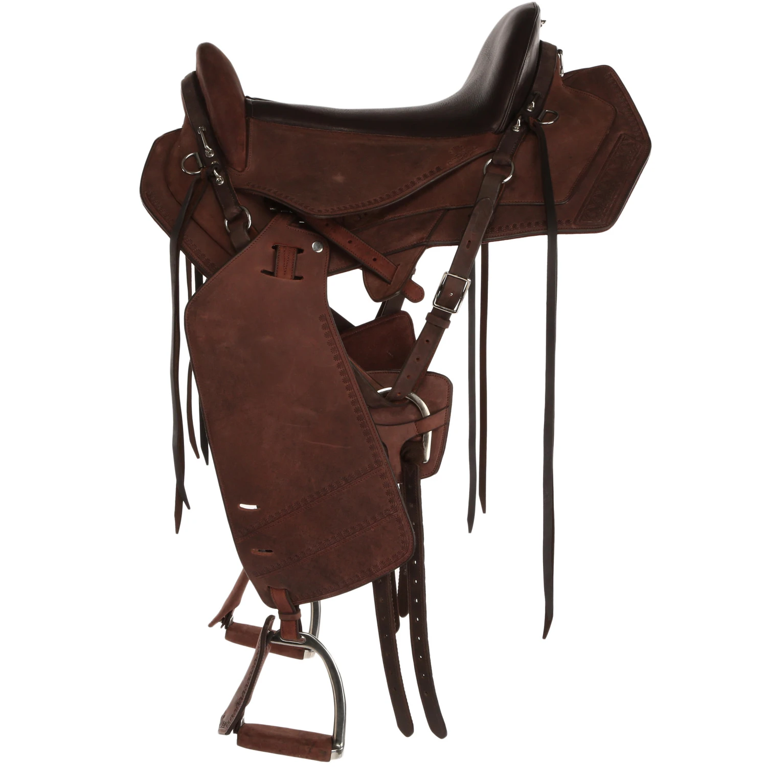 Horse Riding Hacking Saddle For Horse Escape - Brown - Image 2