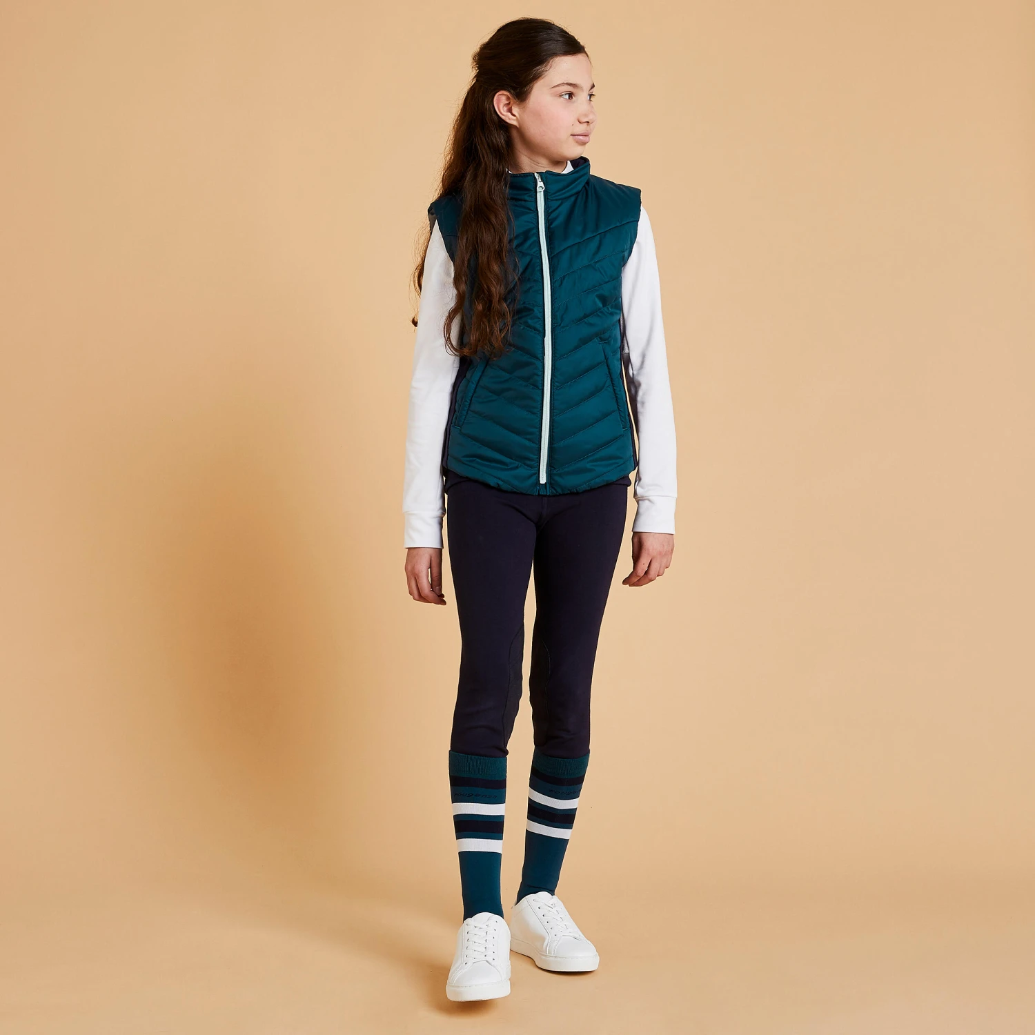 Kids' Sleeveless Horse Riding Padded Jacket 500 - Image 2
