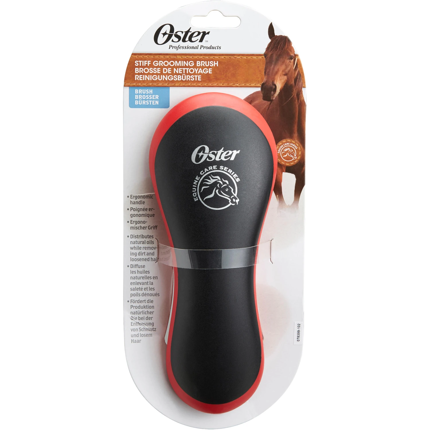Horse Riding Dandy Brush - Red - Image 2