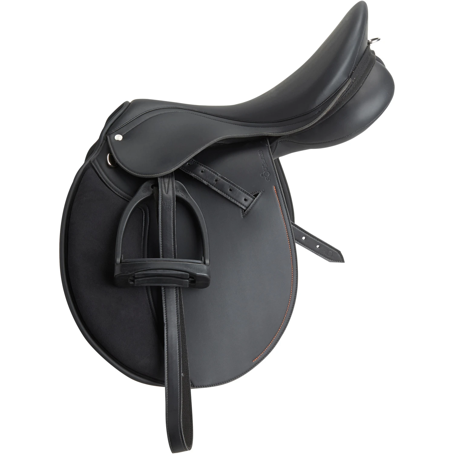 Synthia Horse Riding Synthetic All-Purpose 16"5 Saddle For Horse & Pony - Black - Image 2