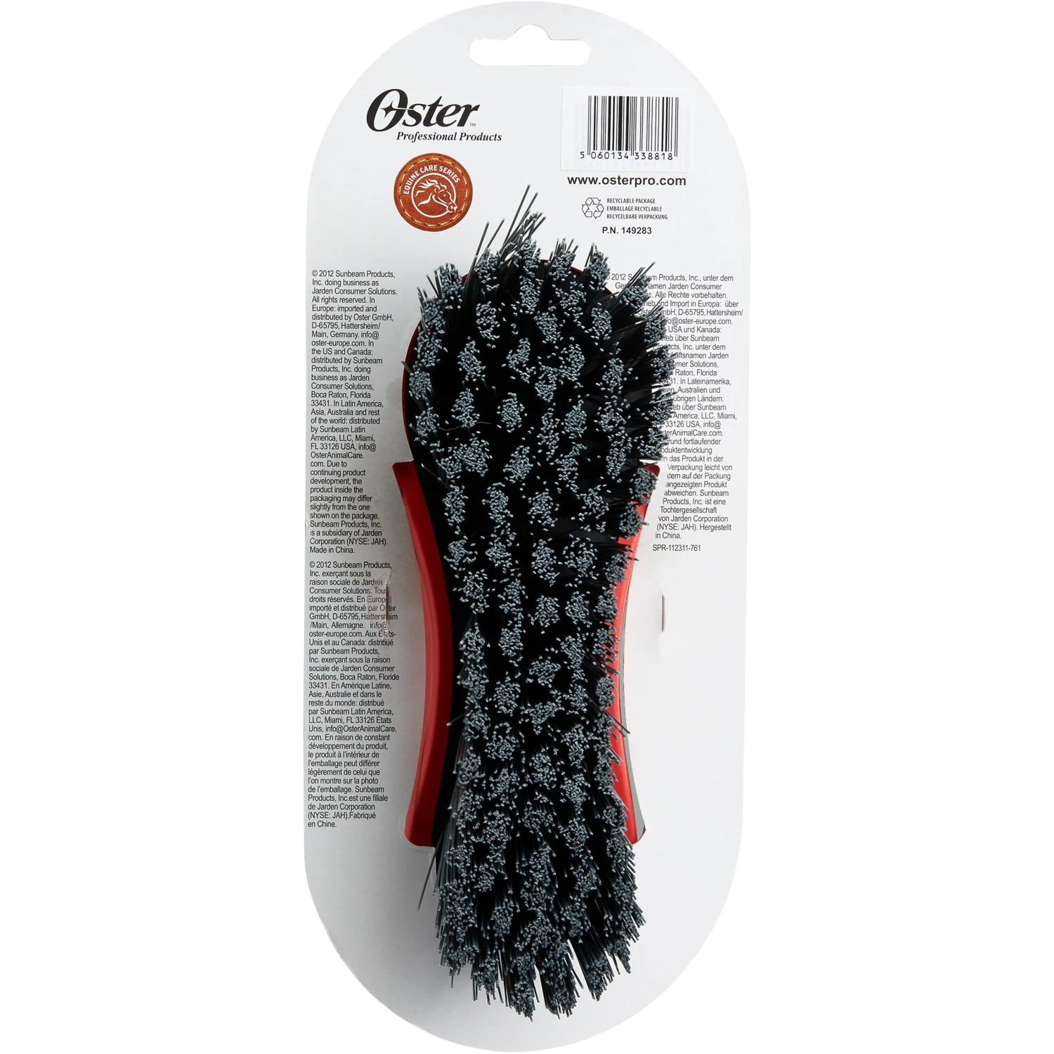 Horse Riding Dandy Brush - Red - Image 3