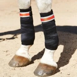 Weatherbeeta TherapyTec Horse Bandages (Black/Silver/Red)
