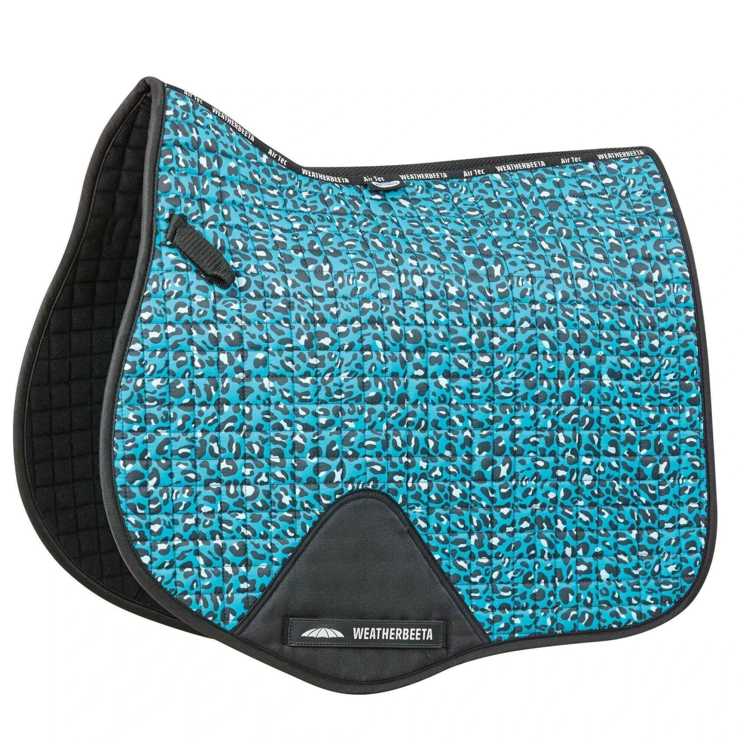 Weatherbeeta Prime Leopard Print Horse Saddlepad (Turquoise/Black)