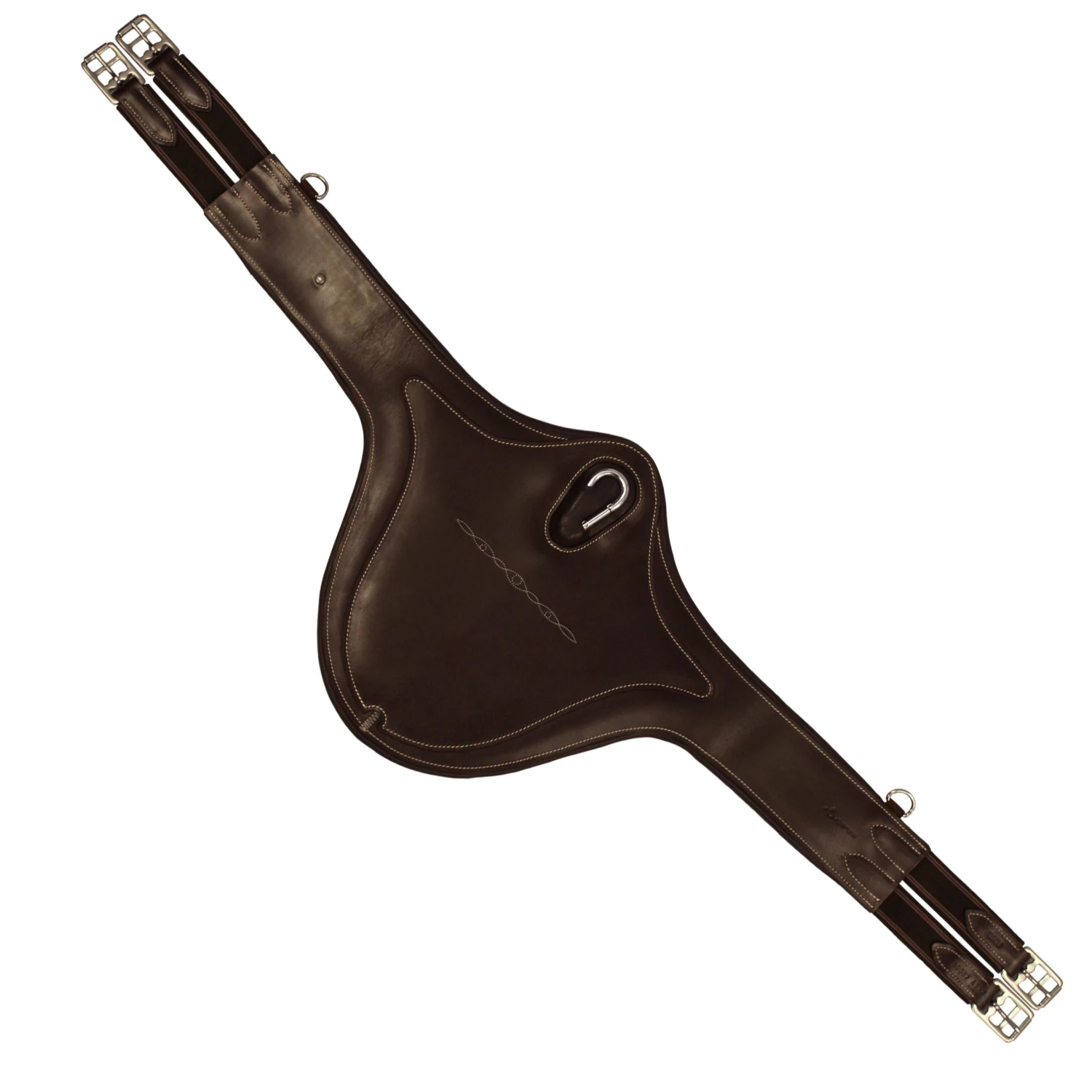 Romeo Horse Riding Leather Belly Guard For Horse And Pony - Brown