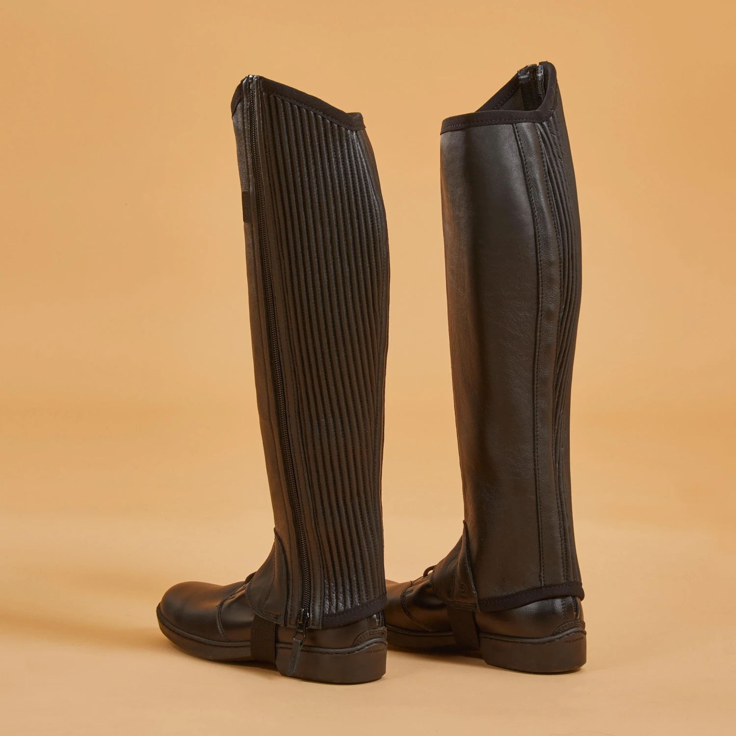 Adult Horse Riding Leather Half-Chaps With Gusset - Image 4