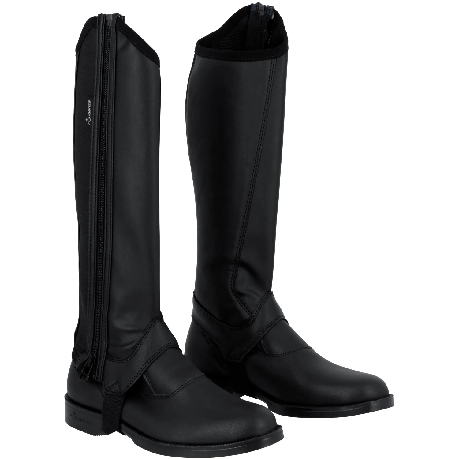 Kids' Horse Riding Classic Synthetic Half Chaps 140 - Image 3