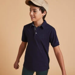 Boys' Horse Riding Short-Sleeved Polo 140
