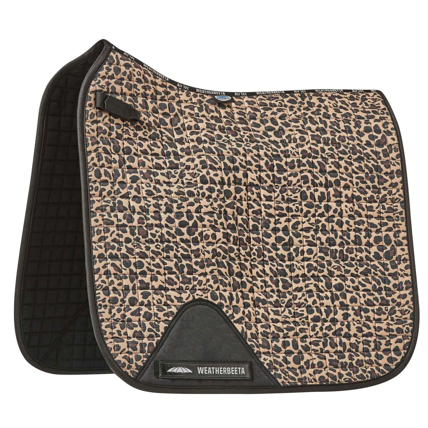 Weatherbeeta Prime Leopard Print Horse Dressage Saddlepad (Turquoise/Black) - Image 5
