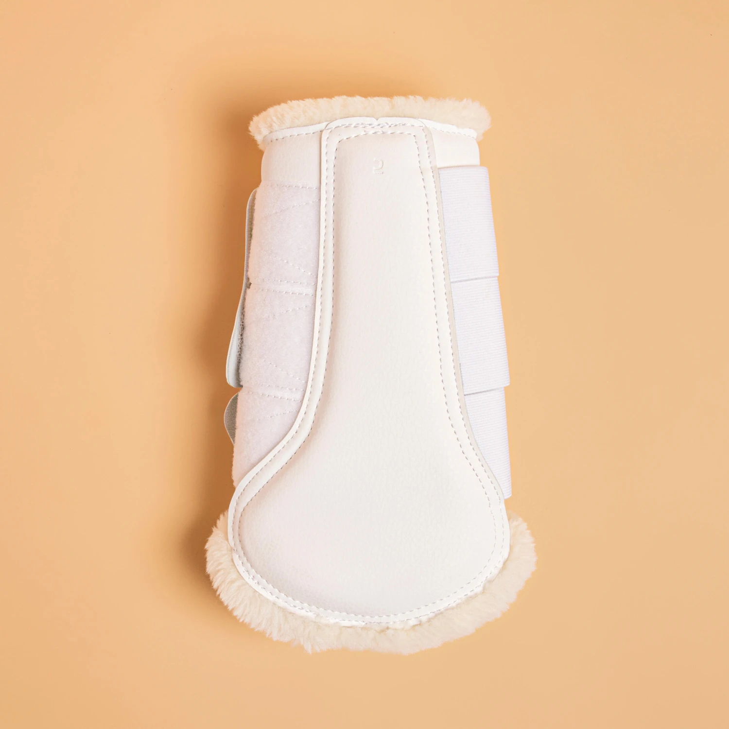 Horse Riding Synthetic Sheepskin Brushing Boots For Horse 500 Twin-Pack - Image 2