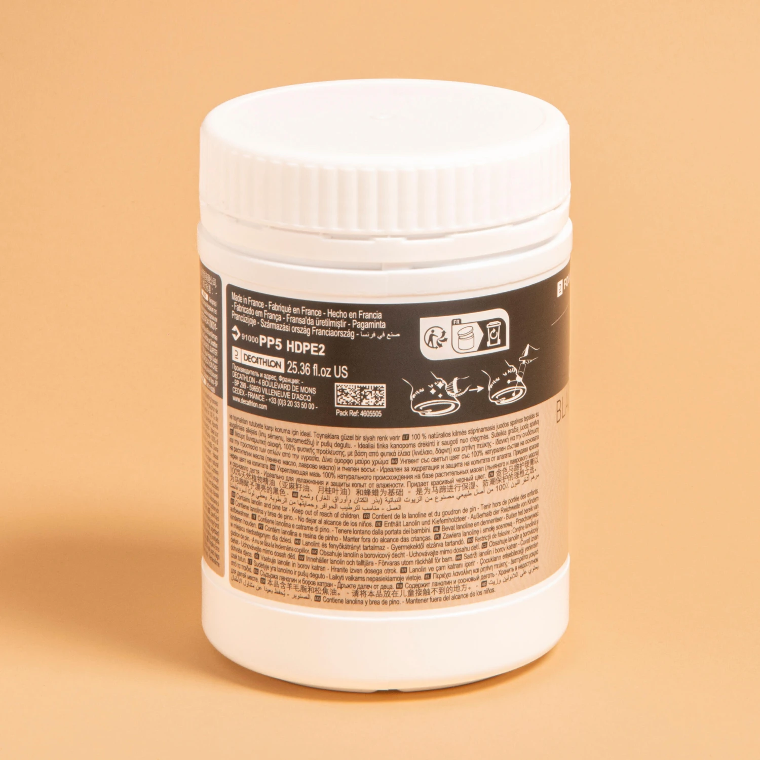 Natural Hoof Grease For Horse And Pony Top Fortifying Ointment 750 Ml - Black - Image 2